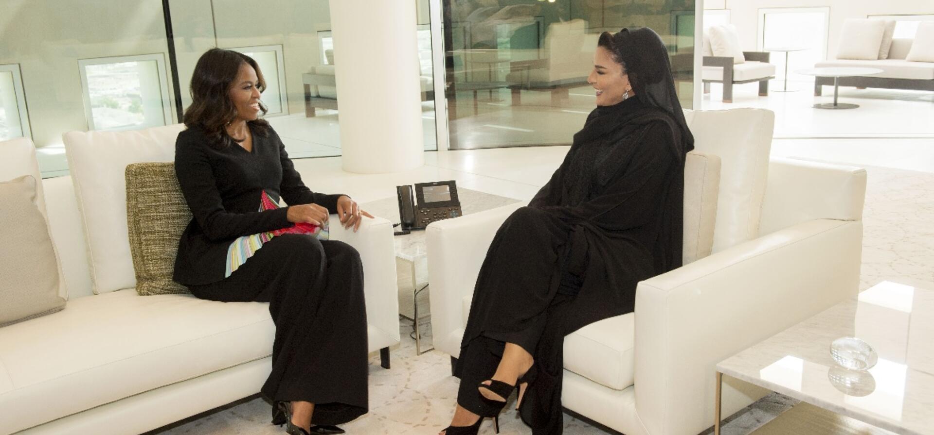 صاحبة السمو تستقبل السيدة الأولى للولايات المتحدة