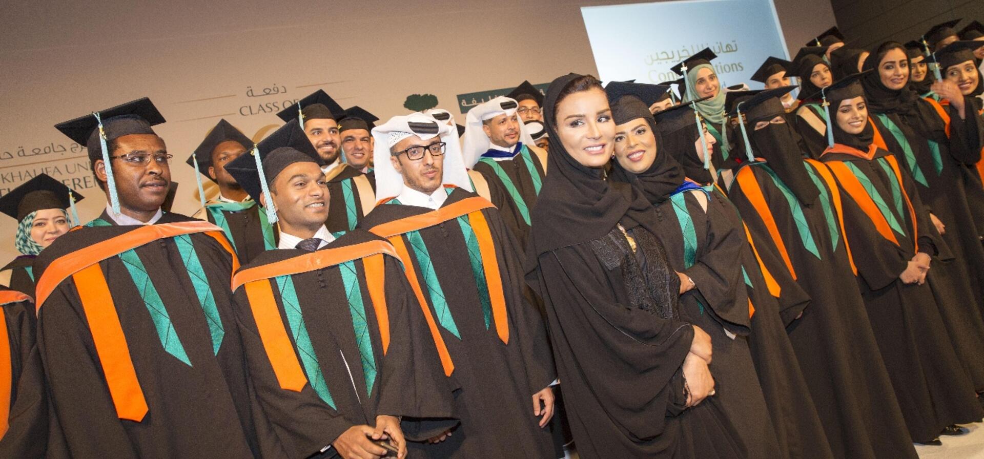 صاحبة السمو تشهد حفل تخريج جامعة حمد بن خليفة