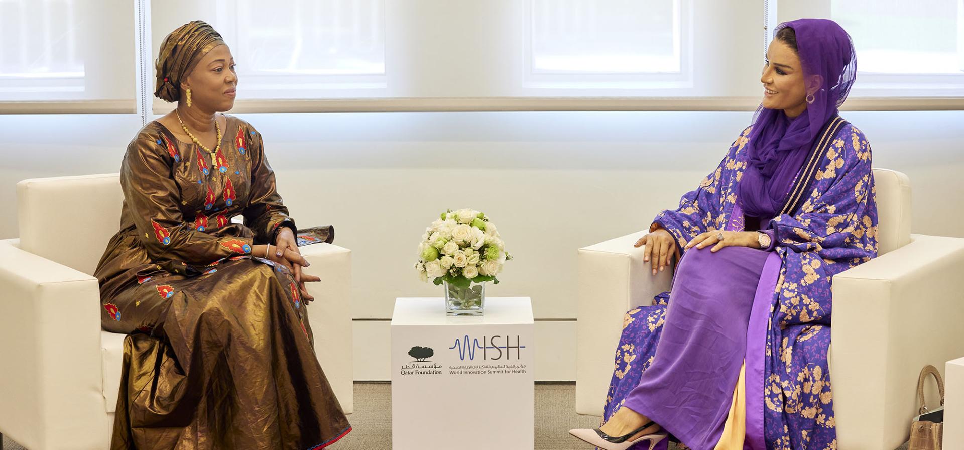 صاحبة السمو تجتمع بحرم فخامة رئيس جمهورية سيراليون