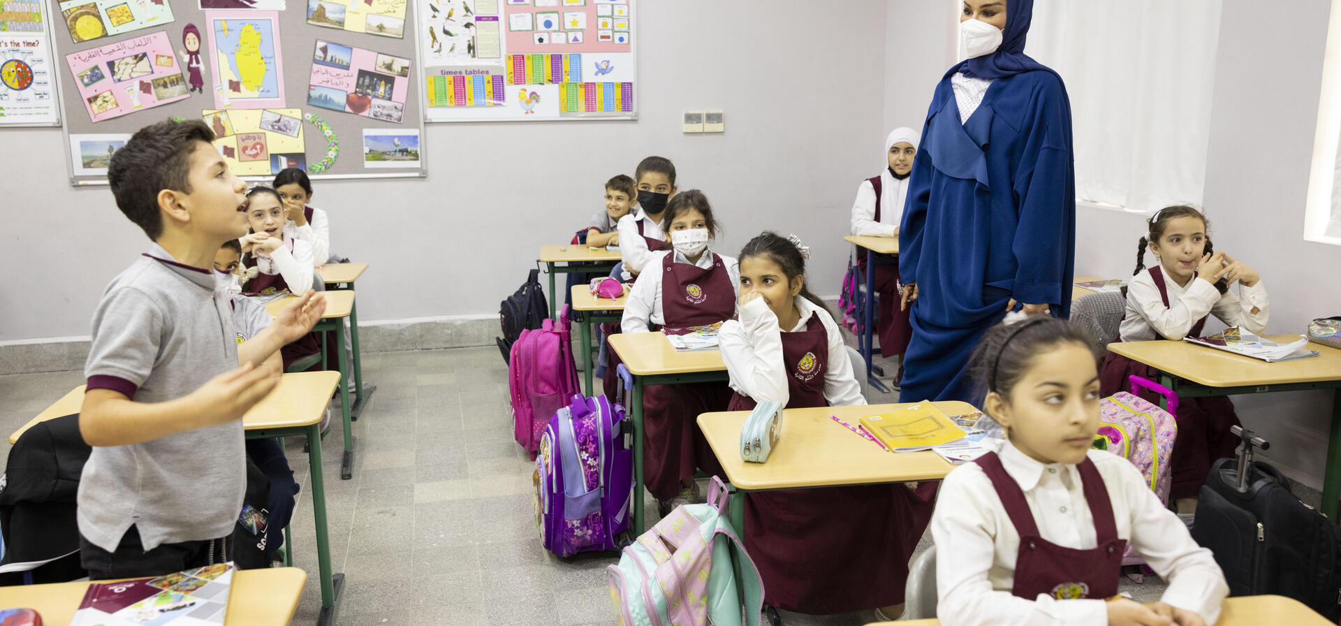 صاحبة السمو تزور مدراس السّلم في قطر