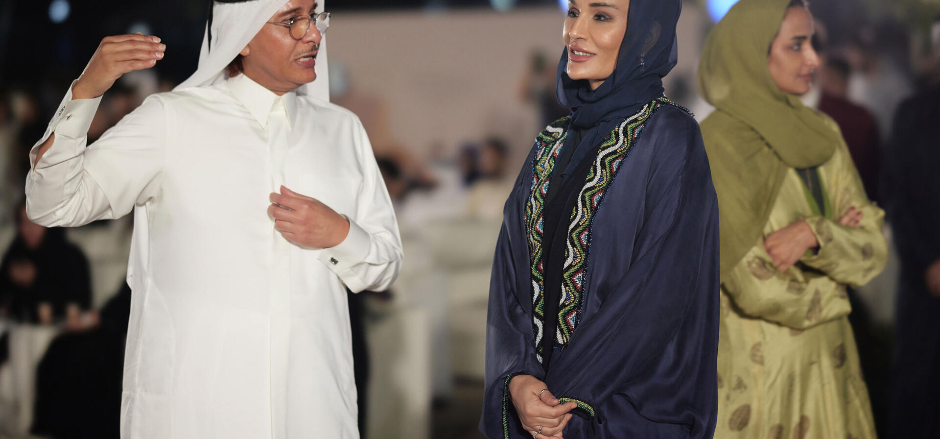 Her Highness Sheikha Moza Inaugurates Al Azzm Artwork 