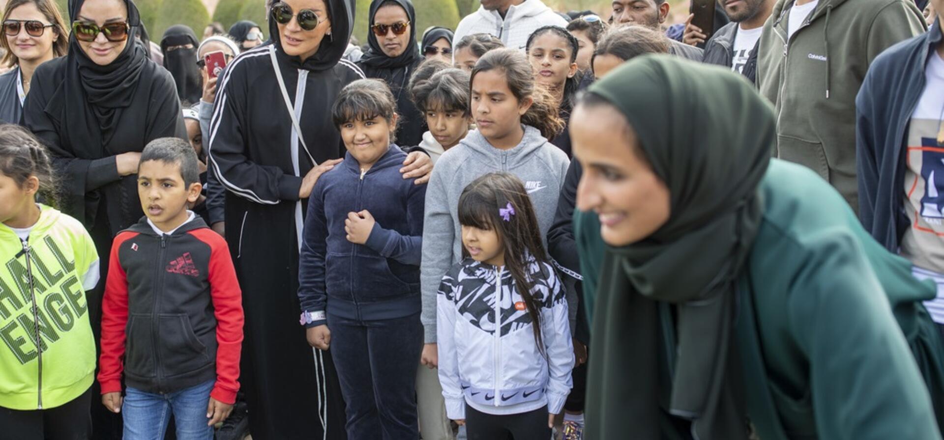 HH Sheikha Moza joins National Sport Day in Education City and Msheireb