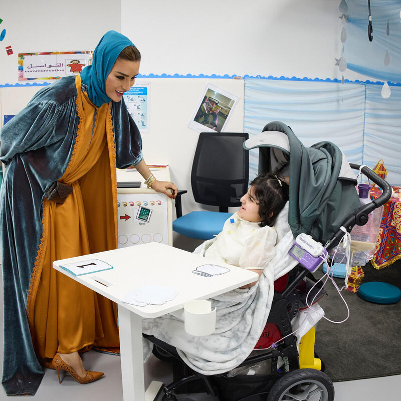 Her Highness Sheikha Moza bint Nasser Visits Warif Academy