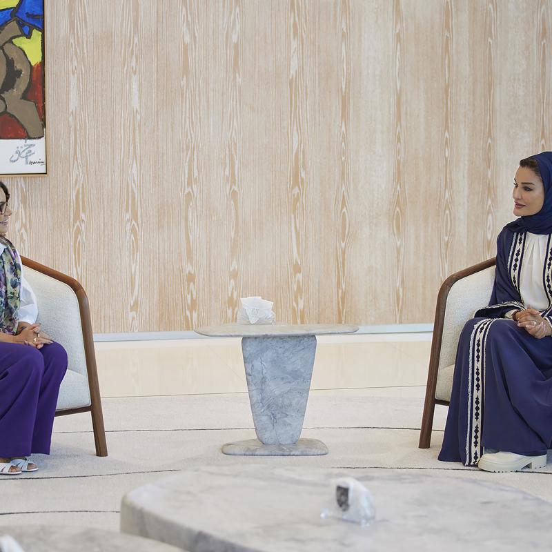 Her Highness Meets with the First Lady of Brazil 