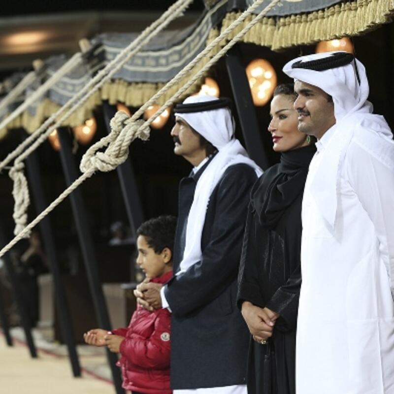 صاحب السمو الأمير الوالد وصاحبة السمو يشهدان الجائزة الكبرى لبطولة لونجين للفروسية