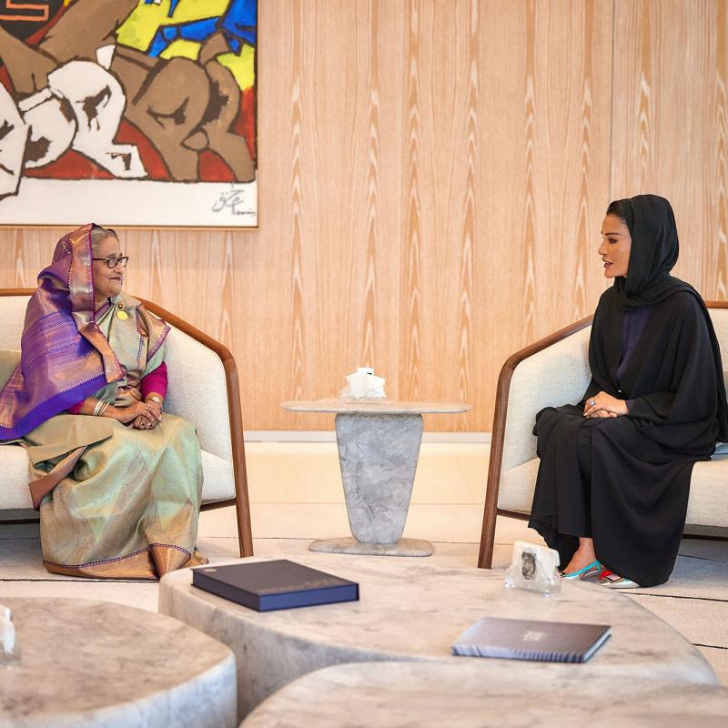 صاحبة السمو تجتمع برئيسة وزراء بنغلاديش