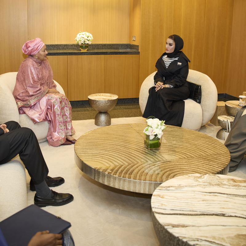 Her Highness Meets with Deputy Secretary-General of the U.N 
