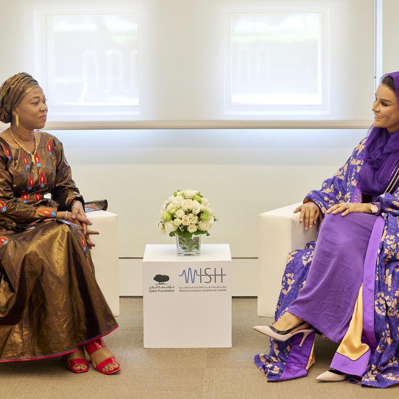 صاحبة السمو تجتمع بحرم فخامة رئيس جمهورية سيراليون