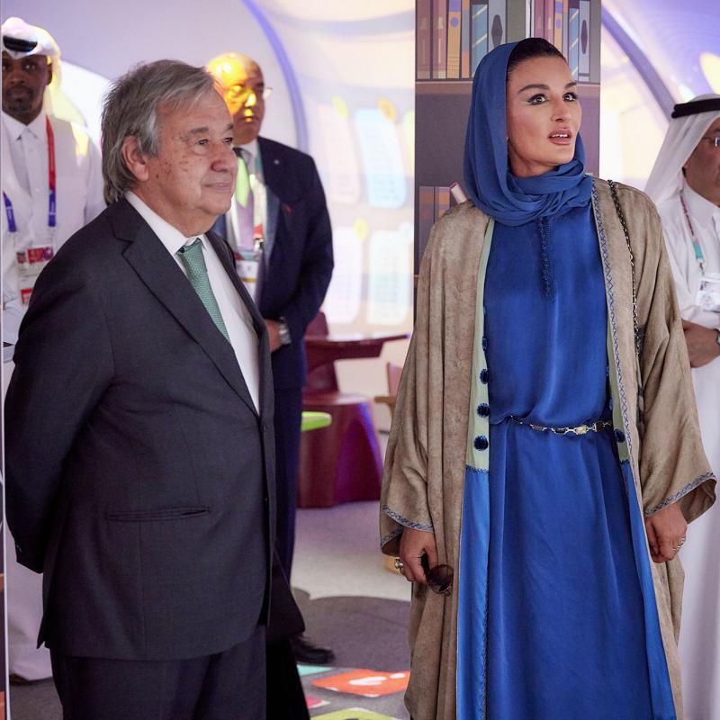 Her Highness Meets with António Guterres the Secretary-General of the United Nations