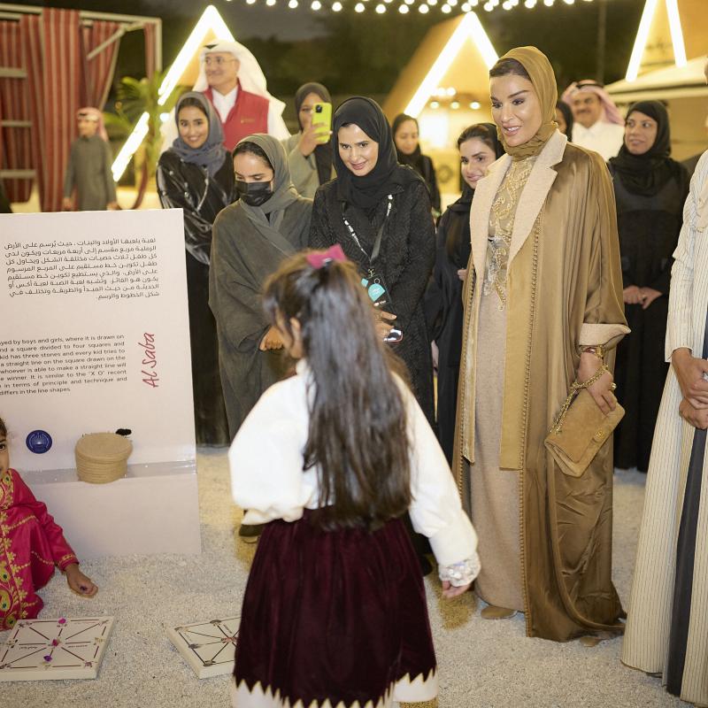 صاحبة السمو تشهد حفل افتتاح مهرجان دريشة للفنون الأدائية