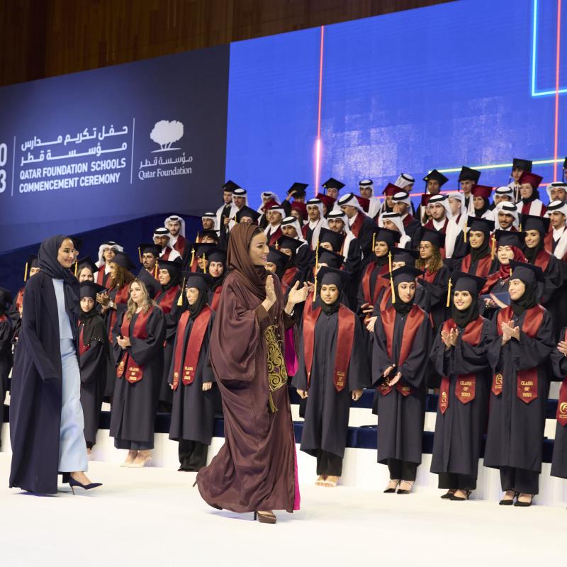 صاحبة السمو تشهد الحفل الموحد لتكريم مدارس مؤسسة قطر