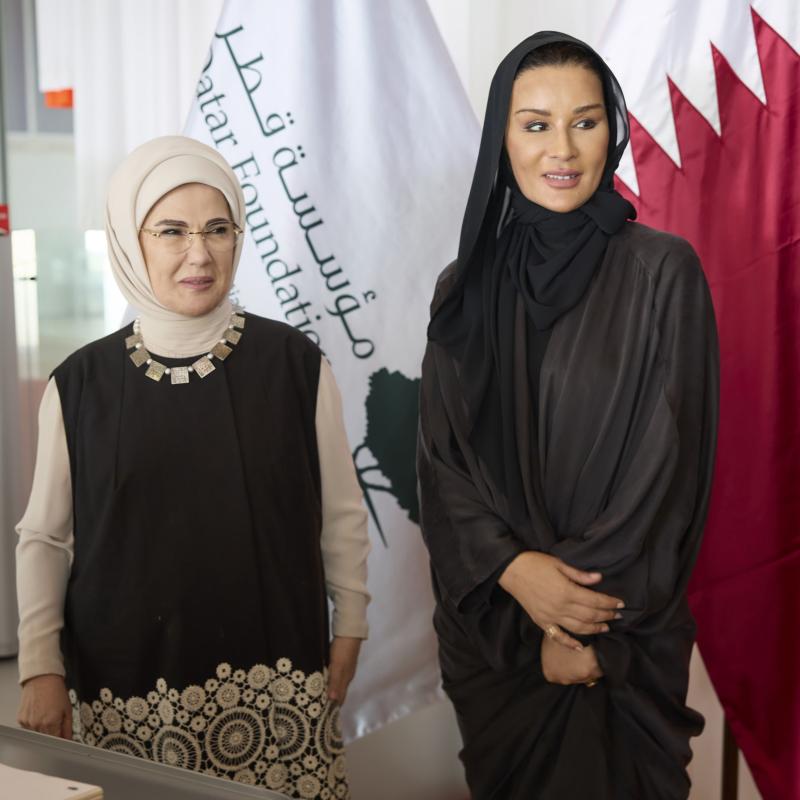 صاحبة السمو تجتمع بحرم فخامة الرئيس التركي