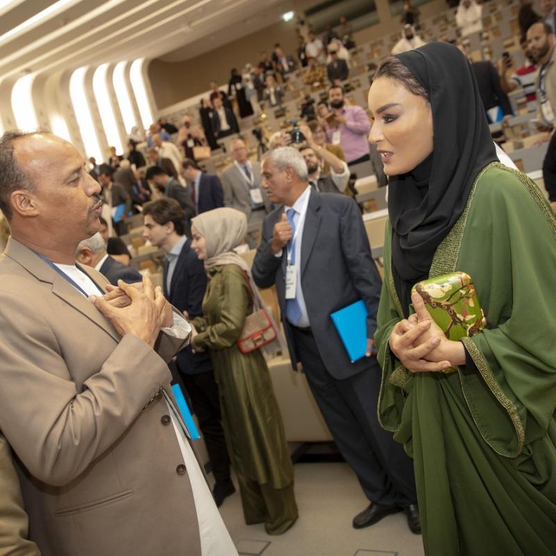 صاحبة السمو تحضر افتتاح مؤتمر يحتفي بمالك بن نبي في جامعة حمد بن خليفة