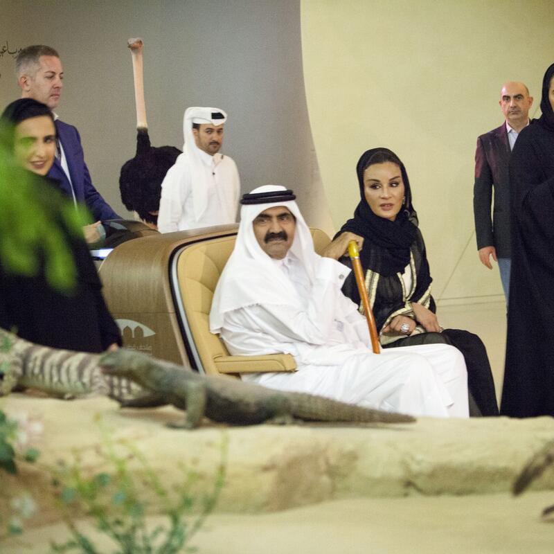 Their Highnesses tour the National Museum of Qatar