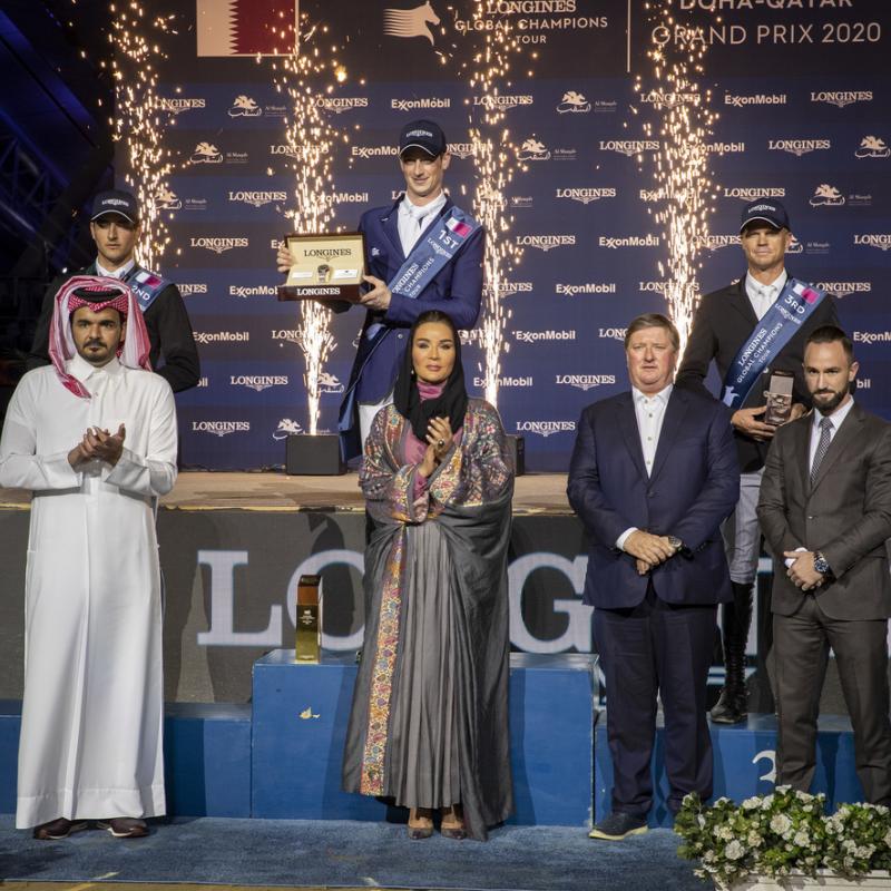 HH Sheikha Moza crowns winner of Longines Global Champions Tour Grand Prix of Doha