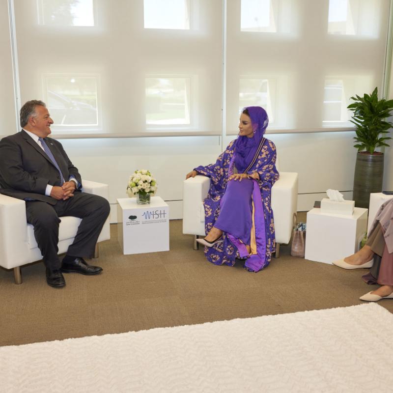 صاحبة السمو تجتمع بالشريك المؤسس لشركة موديرنا 