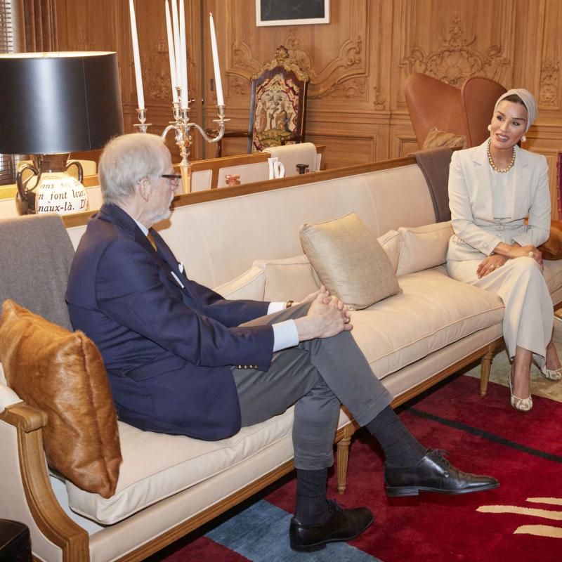 صاحبة السمو تجتمع  بالمدير التنفيذي لصندوق روكفلر بروذرز