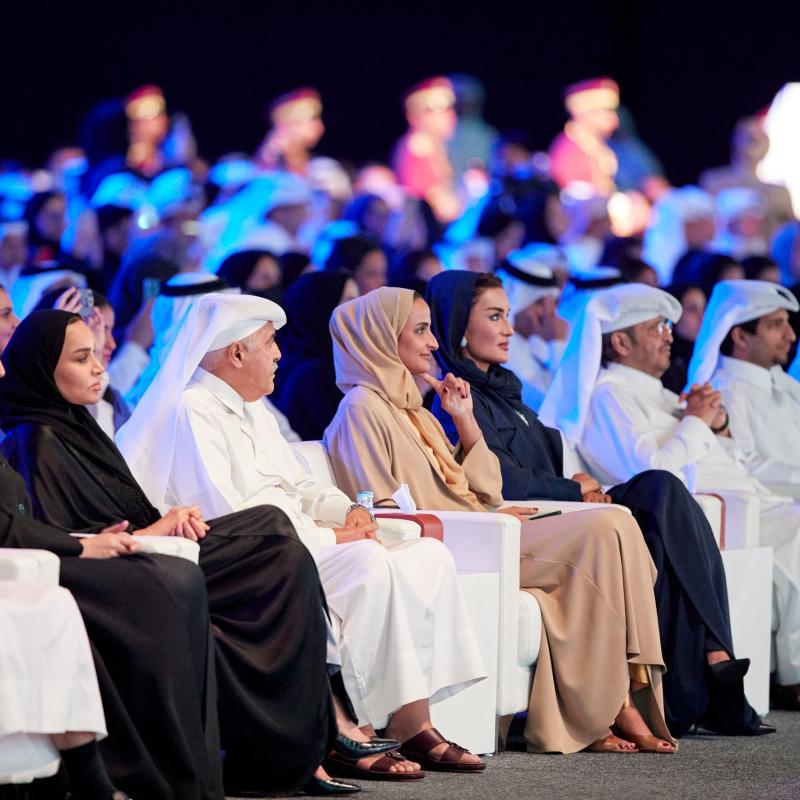 Her Highness Sheikha Moza Bint Nasser Attends The Qatar Foundation Schools Commencement Ceremony