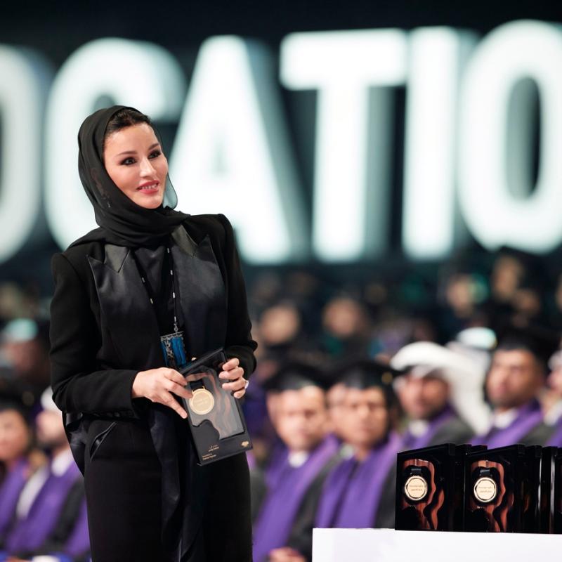  صاحبة السمو الشيخة موزا بنت ناصر تشهد حفل تكريم دفعة عام 2024 من خريجي مؤسسة قطر 