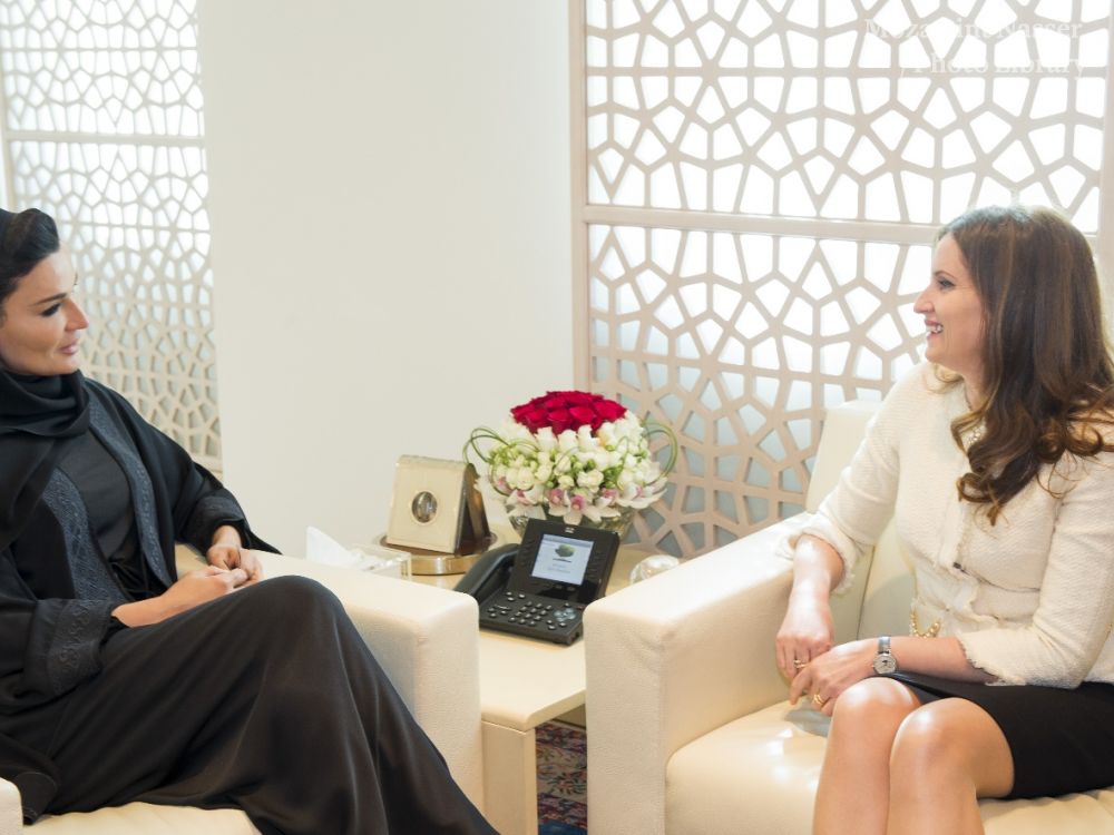 HH Sheikha Moza meets wife of Albanian President HH Sheikha Moza meets wife of Albanian President