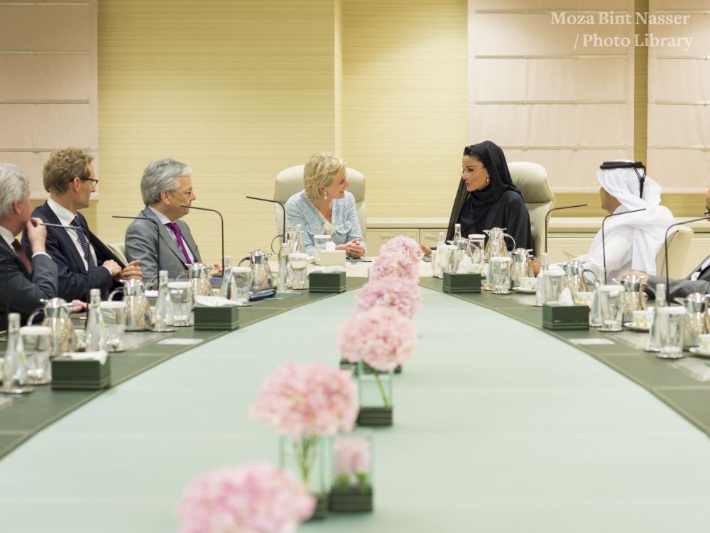 HH Sheikha Moza meets Princess Astrid of Belgium HH Sheikha Moza meets Princess Astrid of Belgium