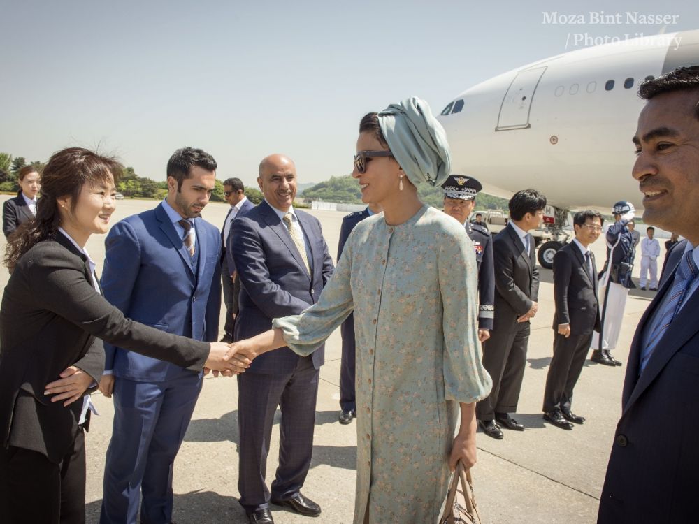 HH Sheikha Moza arrives in South Korea HH Sheikha Moza arrives in South Korea