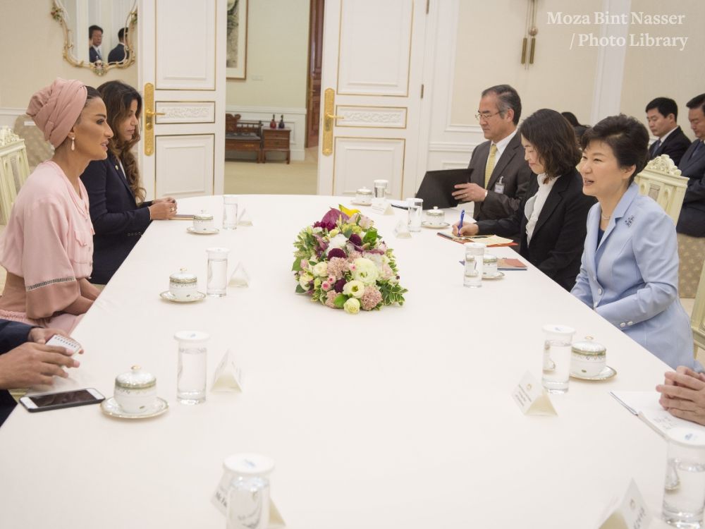 HH Sheikha Moza meets South Korea’s President HH Sheikha Moza meets South Korea’s President