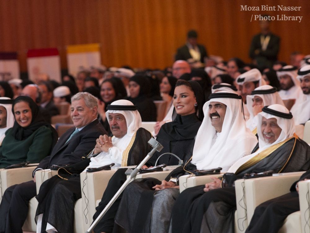 HH The Father Amir and HH Sheikha Moza attend QF Convocation 2016 HH The Father Amir and HH Sheikha Moza attend QF Convocation 2016
