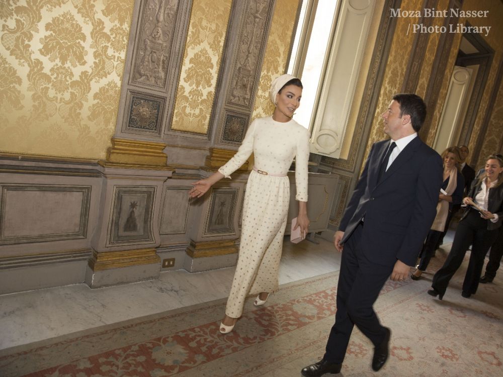 HH Sheikha Moza Meets Italian Prime Minister HH Sheikha Moza Meets Italian Prime Minister