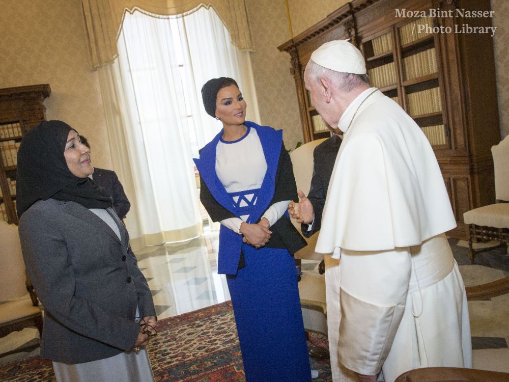HH Sheikha Moza Bint Nasser Meets with Pope Francis HH Sheikha Moza Bint Nasser Meets with Pope Francis