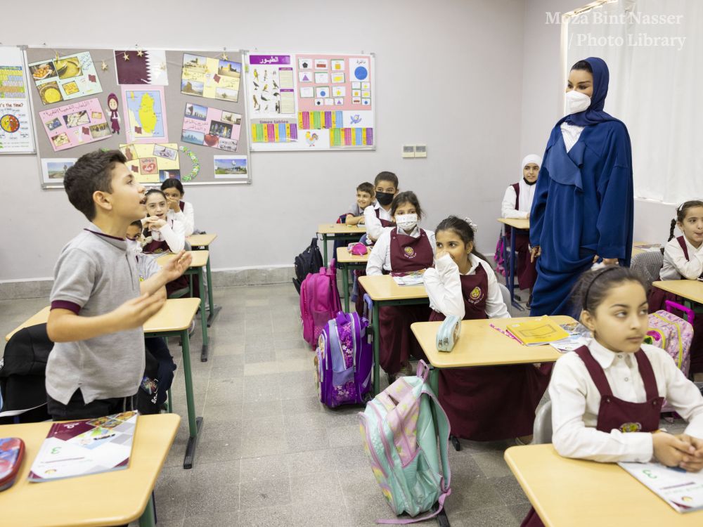 HH Sheikha Moza visit Asalam School